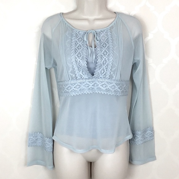 The Limited Tops - THE LIMITED SHEER BOHO TOP